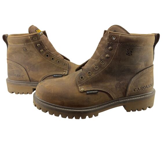 Carolina 6 Inch Work Boot Steel Toe Brown Leathjer Mens 11.5 2E - Picture 12 of 12